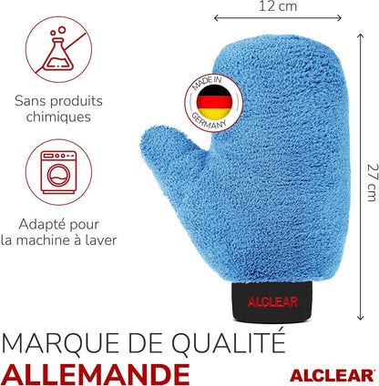 950013B Gant De Nettoyage De Jantes En Microfibre, 26X12 Cm, Absorbant, Sans Rayures, Pour Jantes En Alliage, Enjoliveurs, Rayons, Lavage Et Entretien Auto - Marque De Qualité Allemande.