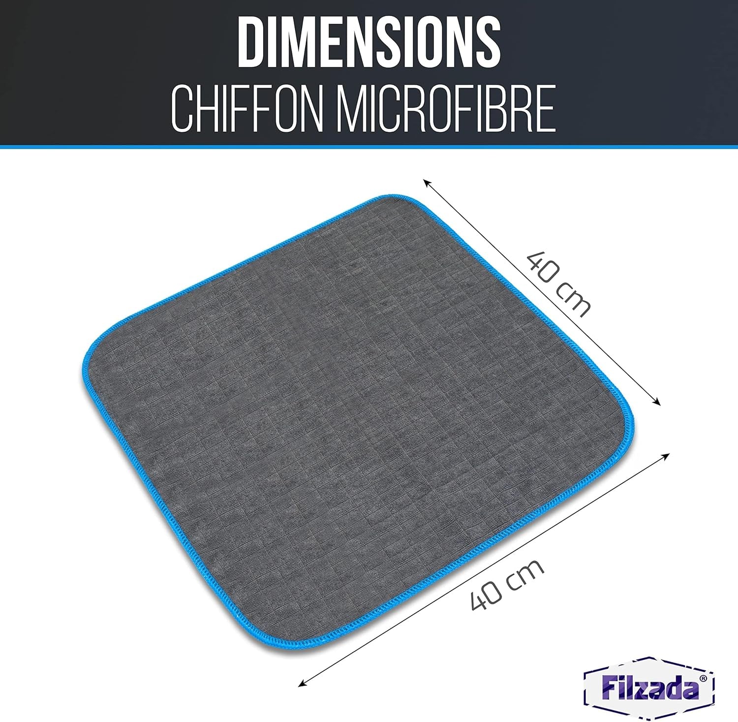 ® 6X Chiffon Microfibre Voiture - Chiffon En Nettoyage Ultra Absorbant 380 GSM Pour Voiture, Maison Et Fenêtre - 40X40Cm