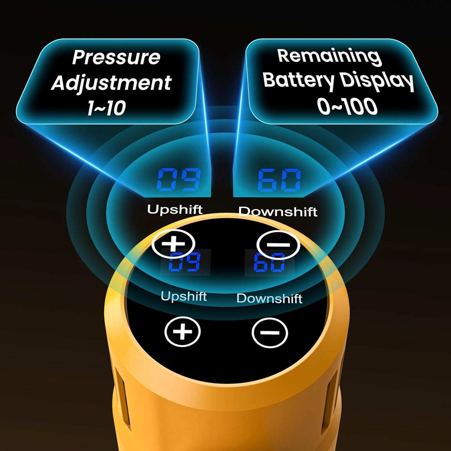 Nettoyeur Haute Pression Sans Fil, 65Bar Nettoyeur Haute Pression Sur Batterie Avec Buse 6 En 1, 2 X 3.0Ah Batteries, 10 Niveaux De Pression, Tuyau De 5M, Écran Tactile LCD, Idéal Pour Voitures Jardin