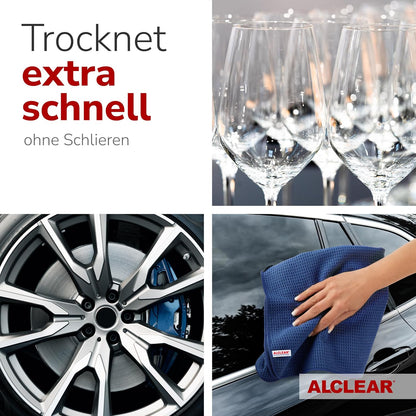 820901_2 Lot De 2 Chiffons Microfibres XXL 60×40 Cm – Séchage Auto Structure Nid D’Abeille – Ultra Absorbants, Sans Peluches Ni Rayures – Pour Peinture, Verre Et Plastique, Conçu En Allemagne