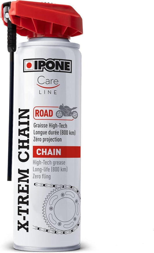 - Graisse De Chaîne Pour Moto De Route X-Trem Chain Road – Diffuseur Multi-Positions - Tenue Longue Durée 800 Kms – Pulvérisation Précise Sans Projection - Visible À L'Application - 250 Ml