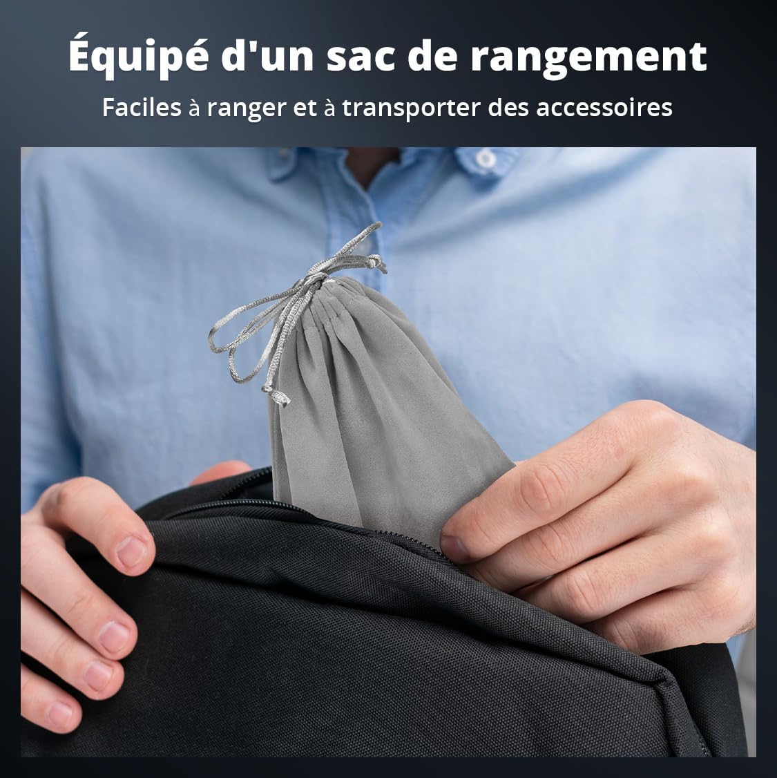 Gonfleur Pneus Voiture Sans Fil Mini Compresseur À Air Portatif 150 PSI (10,3 Bar) Inflation Rapide Cylindre 17 Mm Type-C USB Charge Avec Tuyau De 30 Cm Et Sac De Rangement