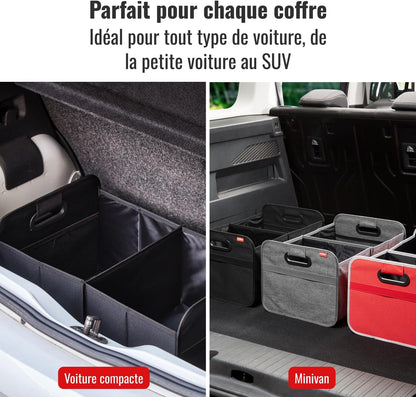 Achilles Rangement Coffre De Voiture XL Pliable - Organisateur Coffre Voiture Robuste Avec Compartiments, Caisse Rangement Auto Imperméable Pour SUV Berline
