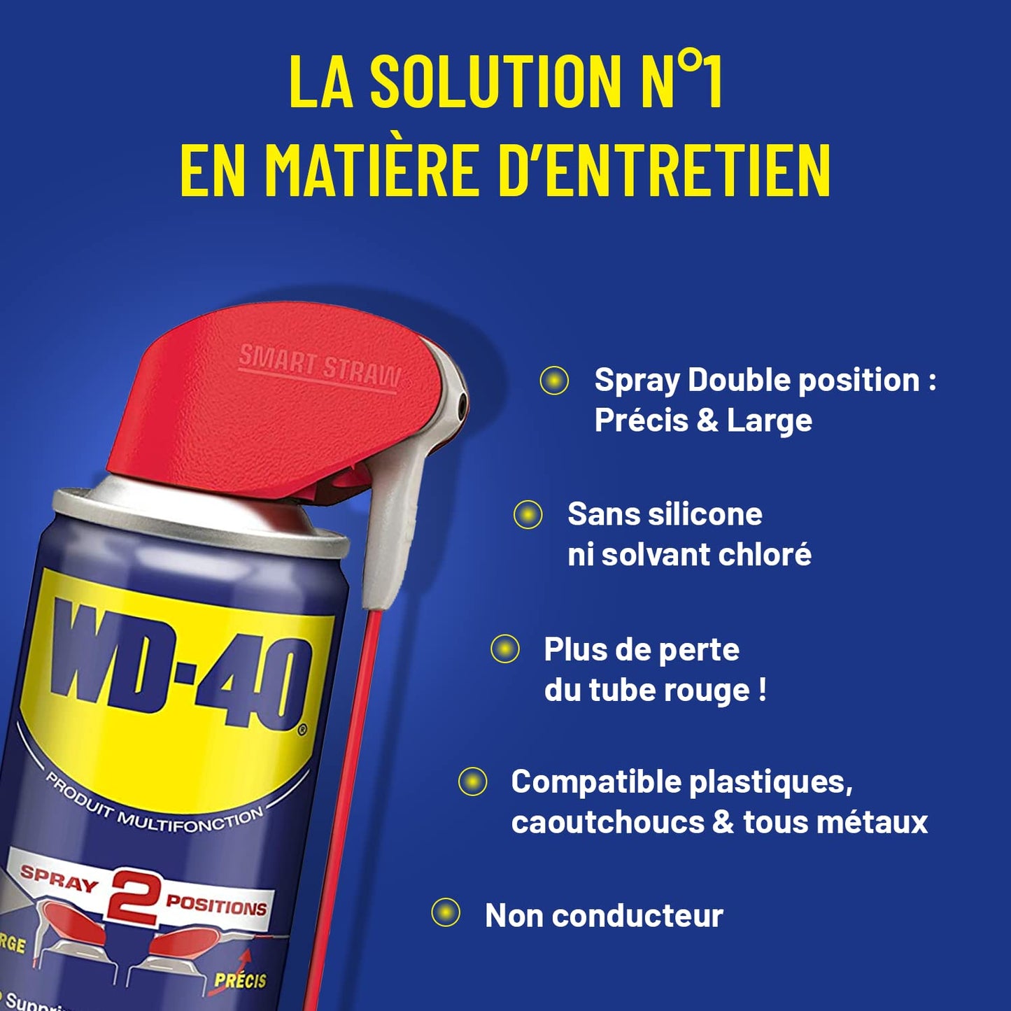 Produit Multifonction Spray Double Position Sans Silicone Non Conducteur Compatible Plastiques, Caoutchoucs, Tous Métaux 200 ML