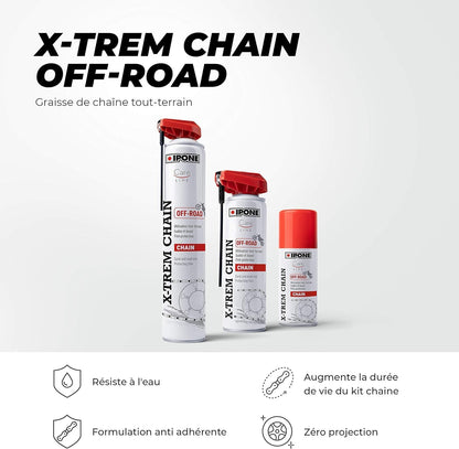 - Pack Entretien Chaîne Pour Moto Tout-Terrain - Off-Road Chain Care - CHAIN CLEANER 750 Ml + X-TREM CHAIN OFF-ROAD 750 Ml + Une Brosse De Chaîne, Manta
