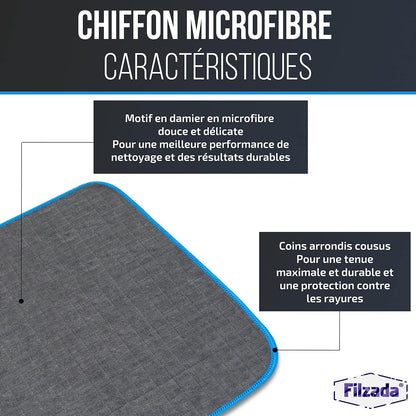 ® 6X Chiffon Microfibre Voiture - Chiffon En Nettoyage Ultra Absorbant 380 GSM Pour Voiture, Maison Et Fenêtre - 40X40Cm