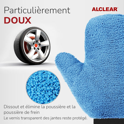 950013B Gant De Nettoyage De Jantes En Microfibre, 26X12 Cm, Absorbant, Sans Rayures, Pour Jantes En Alliage, Enjoliveurs, Rayons, Lavage Et Entretien Auto - Marque De Qualité Allemande.