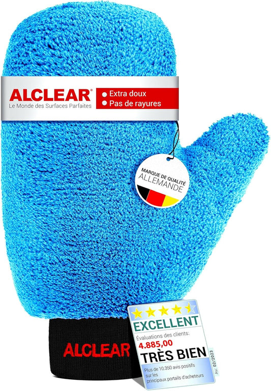 950013B Gant De Nettoyage De Jantes En Microfibre, 26X12 Cm, Absorbant, Sans Rayures, Pour Jantes En Alliage, Enjoliveurs, Rayons, Lavage Et Entretien Auto - Marque De Qualité Allemande.